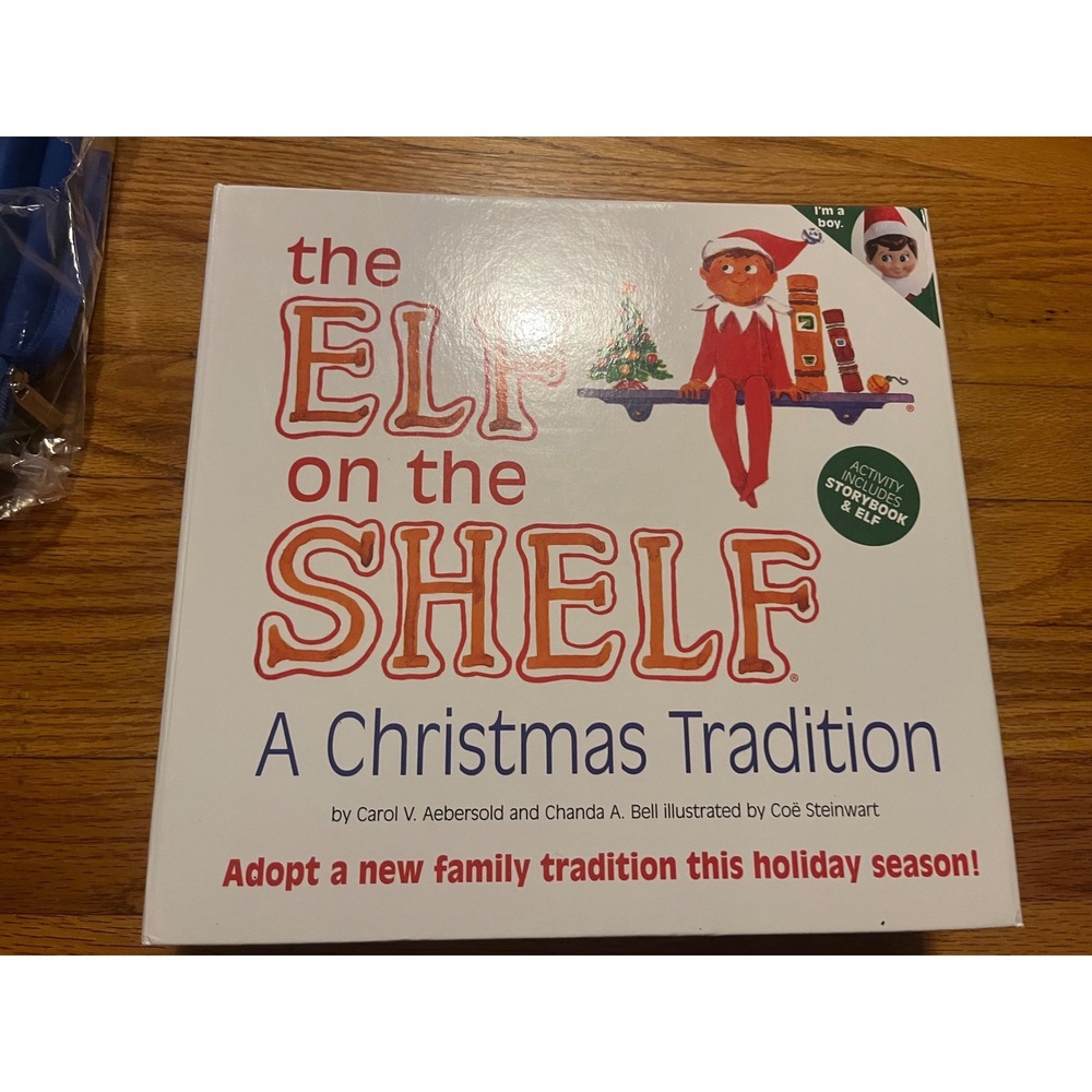 The Elf on the Shelf A Christmas Tradition Book and Boy Scout Elf Box Set Light